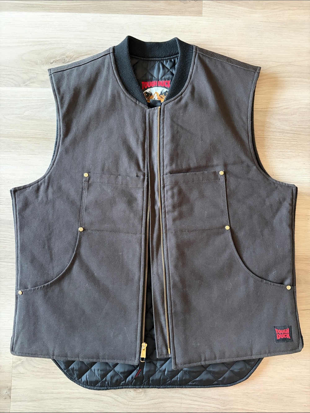 Tough Duck Men's Black Work Vest Jacket